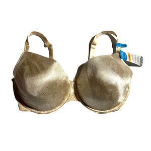 Playtex 42DDD Love My Curves Smooth Underwire Bra 4848 Nude Modesty Petal NWT